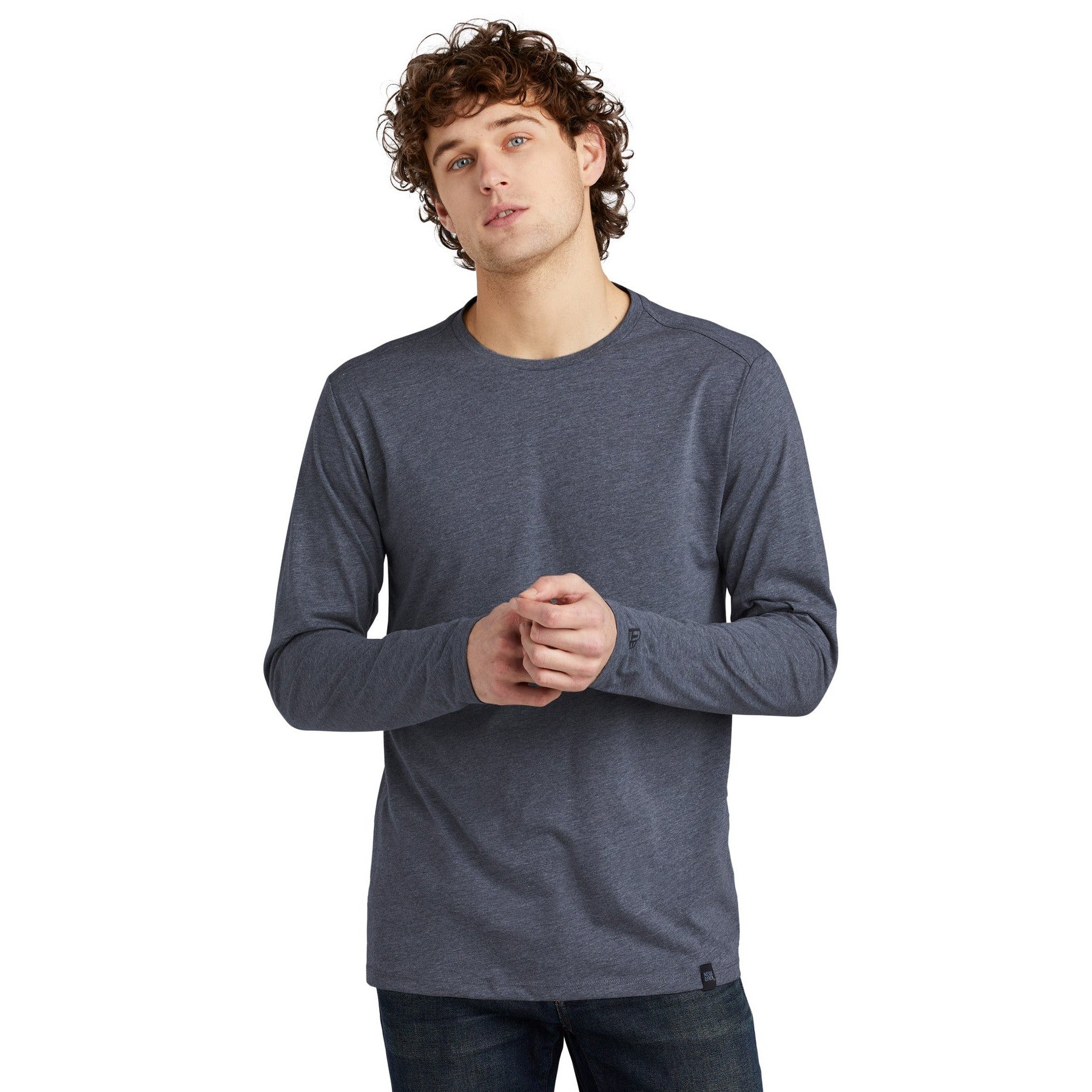 New Era-New Era ® Heritage Blend Long Sleeve Crew Tee. NEA102-MedTech-7